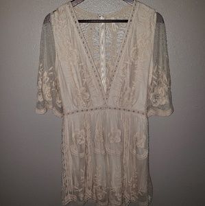 Lace Romper-Cream